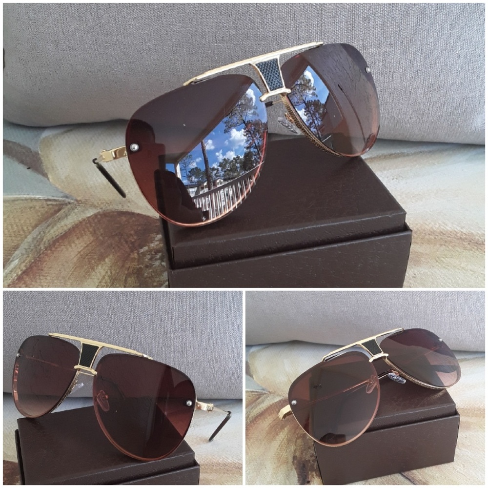 BRAND NEW 2019 UNISEX AVIATOR STYLE SUNGLASSES - Picture 2 of 4